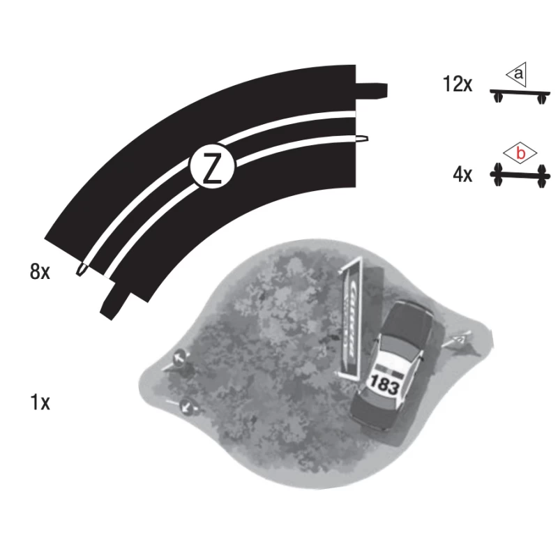 Carrera GO!!! En Digital 143 Rotonde Enkele Rijstrook - 61648 - Afbeelding 2