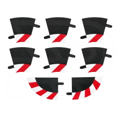 Slipstrook Binnenrand Bocht 1/30º 6 Stuks + 2 Eindstukken - 20590 - Carrera