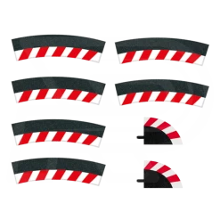 Slipstrook Binnenrand Bocht 3/30º 6 Stuks + 2 Eindstukken - 20592 - Carrera