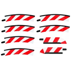 Slipstrook Binnenrand Kuipbocht 2/30º 6 Stuks + 2 Eindstukken - 20594 - Carrera