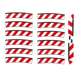 Slipstrook Binnenrand Kuipbocht 4/15º 12 Stuks + 2 Eindstukken - 20596 - Carrera