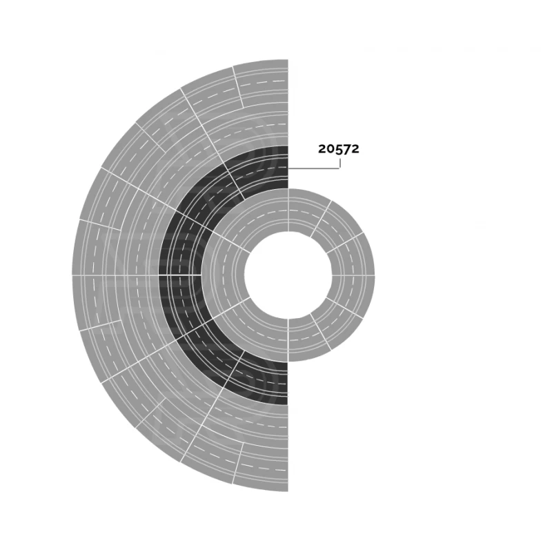 Bocht 2/30º Carrera - 6 Stuks | 20572 - Afbeelding 2