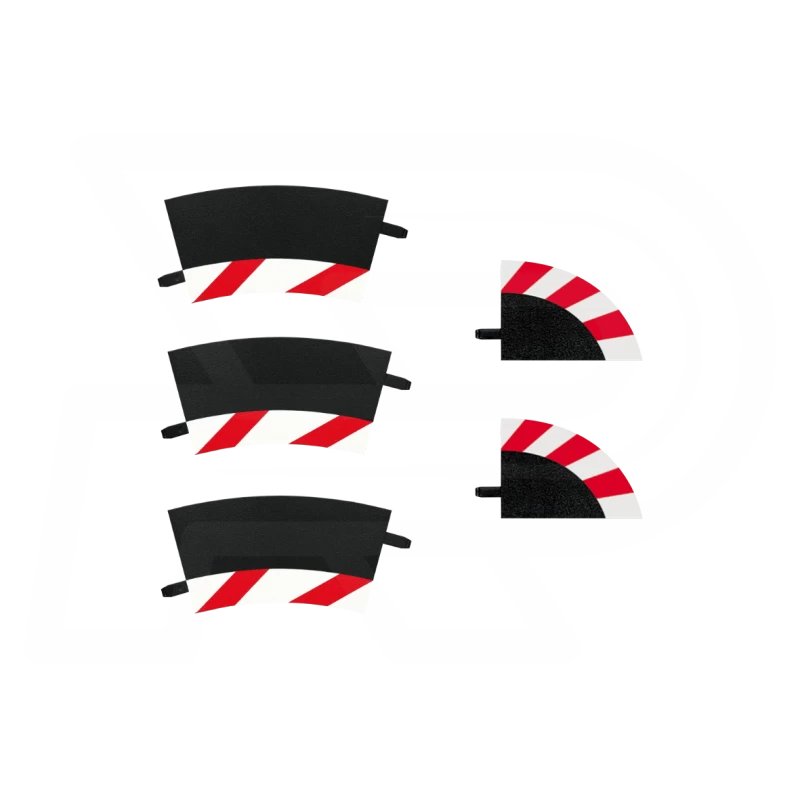 Slipstrook Binnenrand Bocht 1/60º 3 Stuks + 2 Eindstukken - 20551 - Carrera