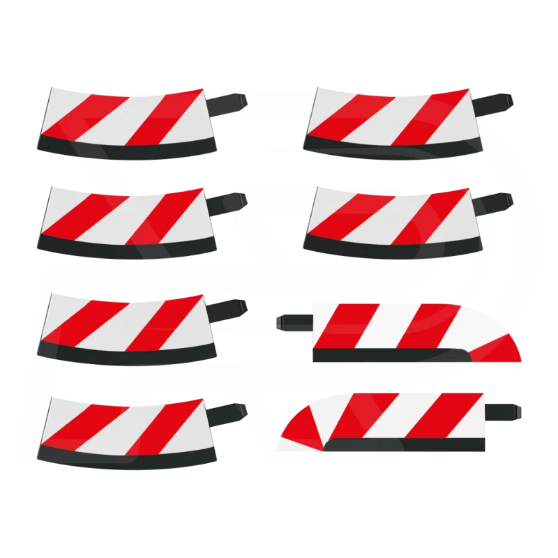 Slipstrook Binnenrand Kuipbocht 1/30º 6 Stuks + 2 Eindstukken - 20569 - Carrera