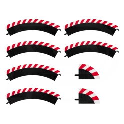 Slipstrook Buitenrand Bocht 1/30º 6 Stuks + 2 Eindstukken - 20567 - Carrera