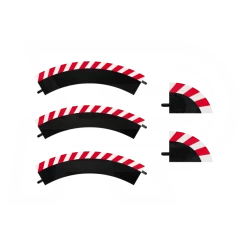 Slipstrook Buitenrand Bocht 1/60º 3 Stuks + 2 Eindstukken - 20561 - Carrera