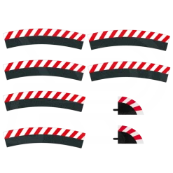 Slipstrook Buitenrand Bocht 3/30º 6 Stuks + 2 Eindstukken - 20563 - Carrera