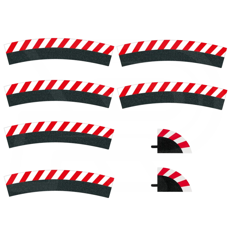 Slipstrook Buitenrand Bocht 3/30º 6 Stuks + 2 Eindstukken - 20563 - Carrera