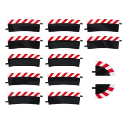 Slipstrook Buitenrand Bocht 4/15º 12 Stuks + 2 Eindstukken - 20568 - Carrera