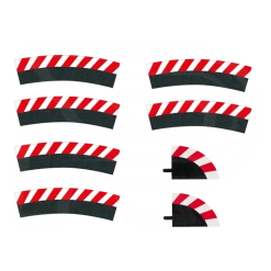 Slipstrook Buitenrand Kuipbocht 2/30º 6 Stuks + 2 Eindstukken - 20565 - Carrera