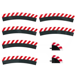 Slipstrook Buitenrand Kuipbocht 3/30º 6 Stuks + 2 Eindstukken - 20566 - Carrera